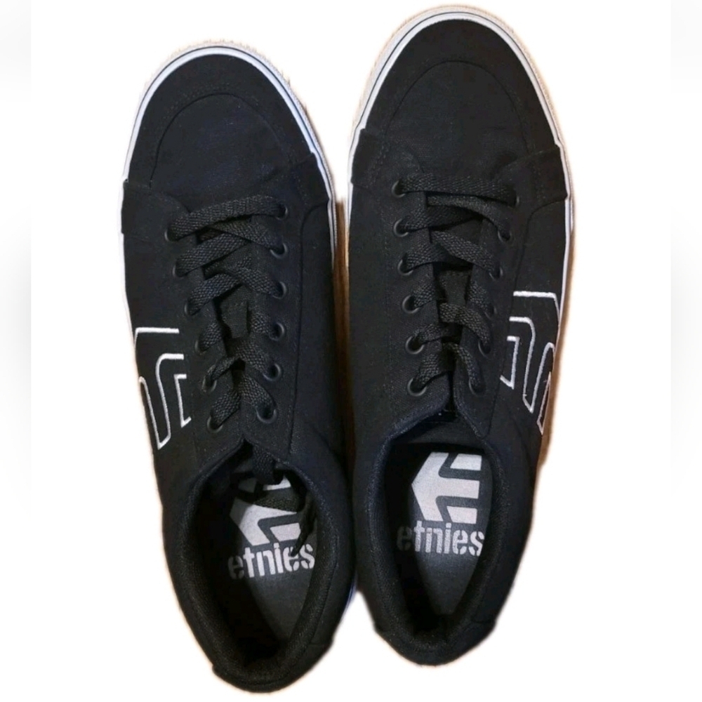Etnies Mens Flip Retro Low Black Skate Sneakers Sz 11 Grunge Revival Streetwear - Picture 4 of 6